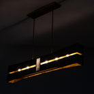 Kalco - 528461RBG - Six lampes linéaires Suspension - Dos - Or rustique et or brossé