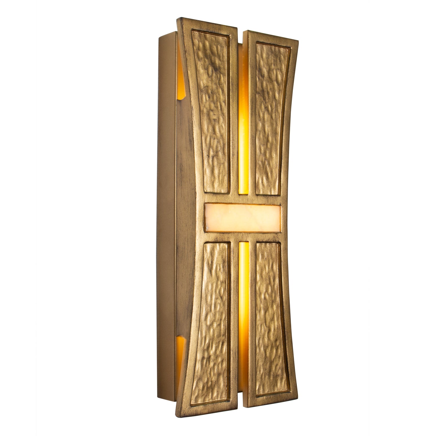 Kalco - 528421RBG - LED Wall Sconce - Dos - Rustic Gold and Brushed Gold