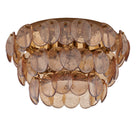 Kalco - 524645PWB - Four Light Flush Mount - Uroko - Polished Winter Brass