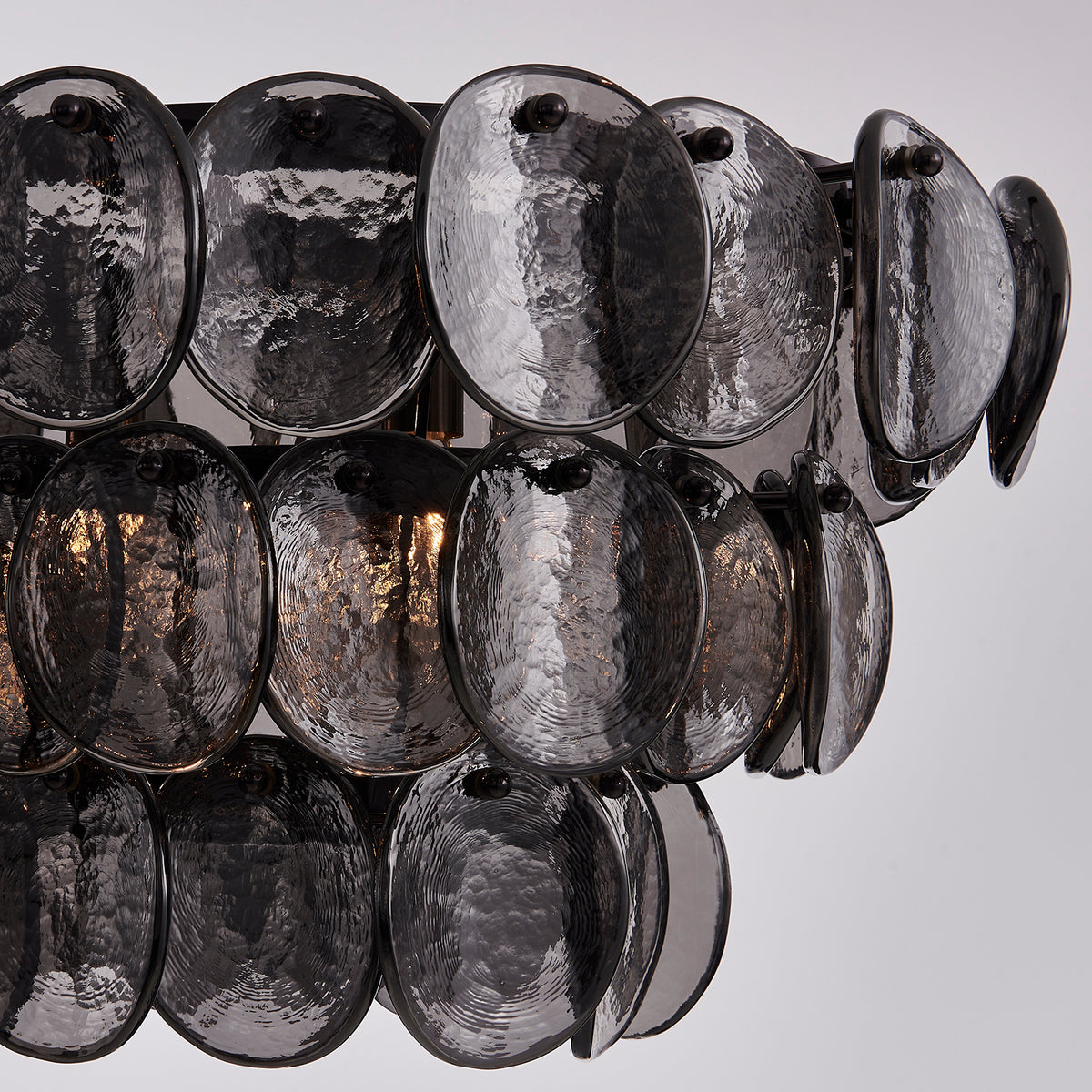 Kalco - 524661BN - Nine Light Linear Pendant - Uroko - Black Nickel