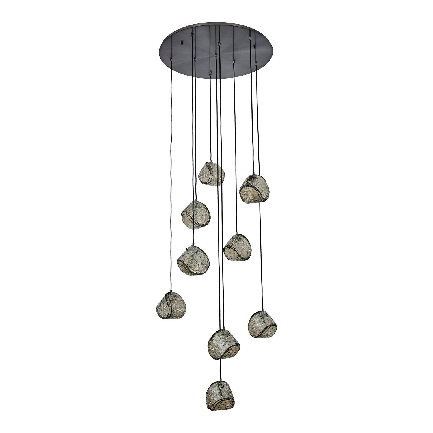 Kalco - 529553SBN - Nine Light Chandelier - Pallina - Satin Black Nickel
