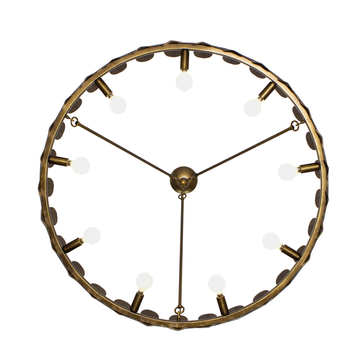 Kalco - 529056PAB - Neuf Lumières Suspendu - VittOria - Laiton antique nacré