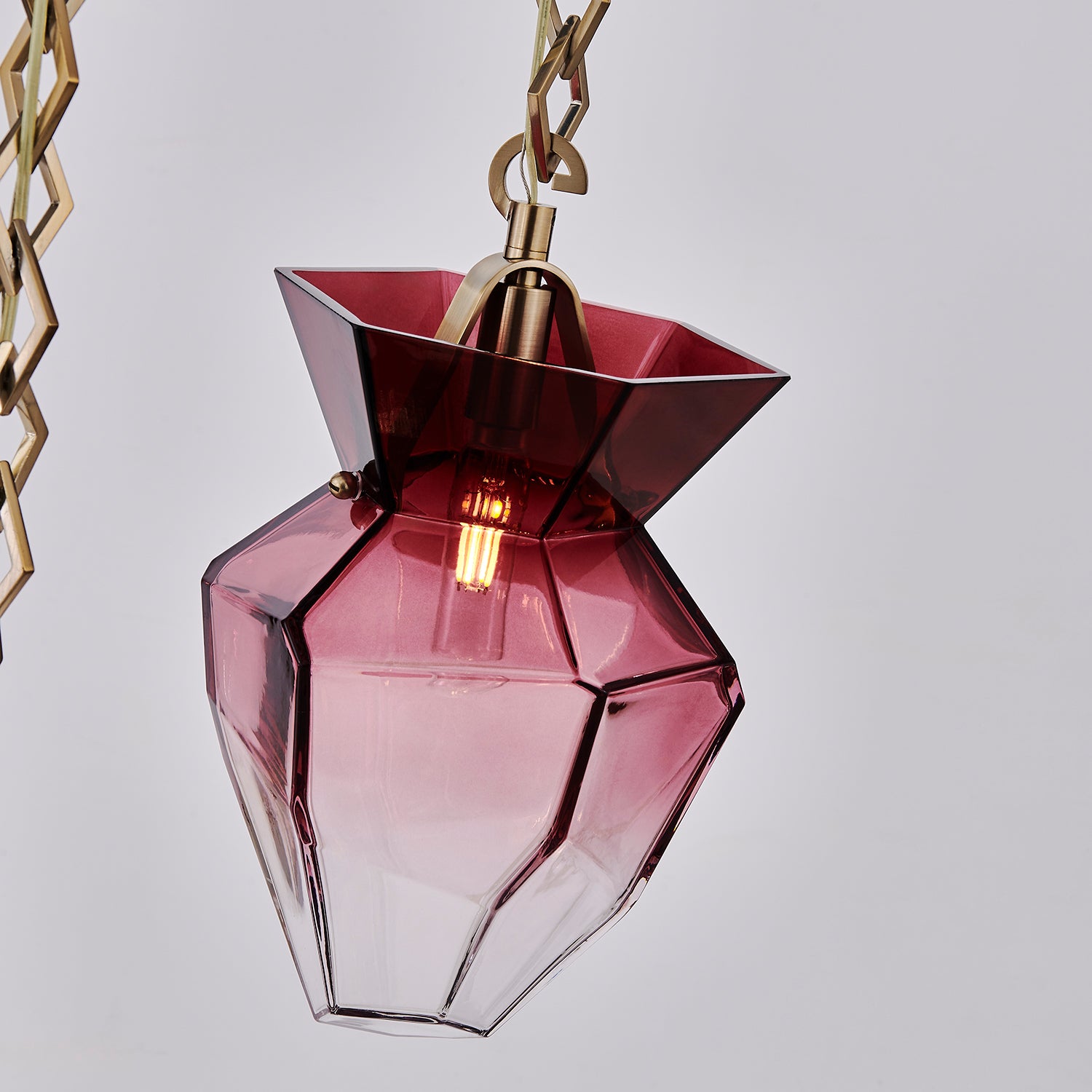 Kalco - 528351WB - Trois lumières Suspendu - Bolsa - Laiton d'hiver