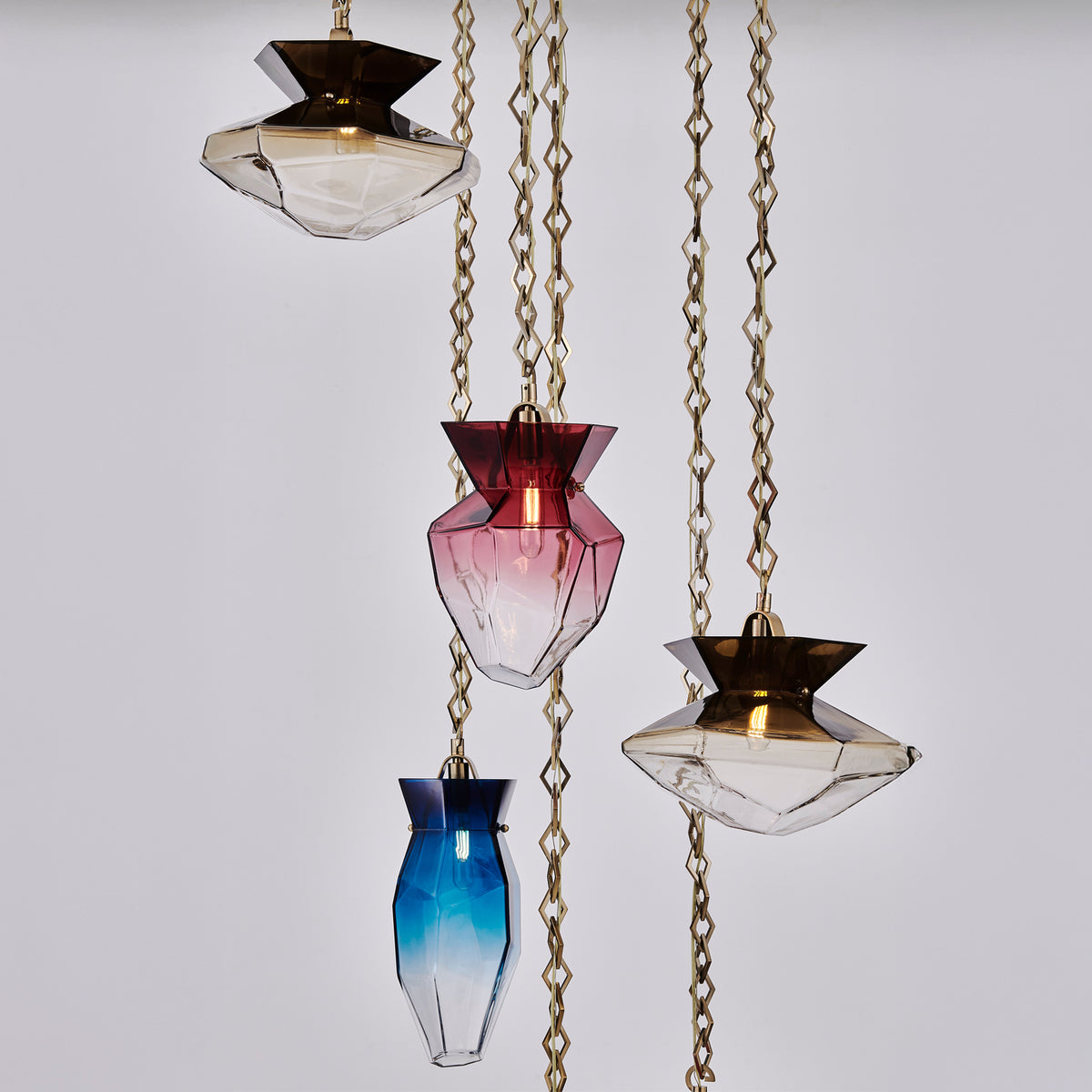 Kalco - 528352WB - Six lumières Suspendu - Bolsa - Laiton d'hiver