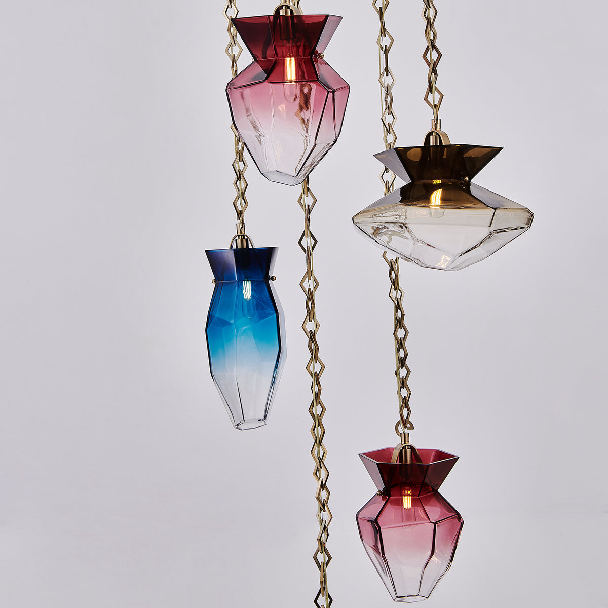 Kalco - 528352WB - Six lumières Suspendu - Bolsa - Laiton d'hiver