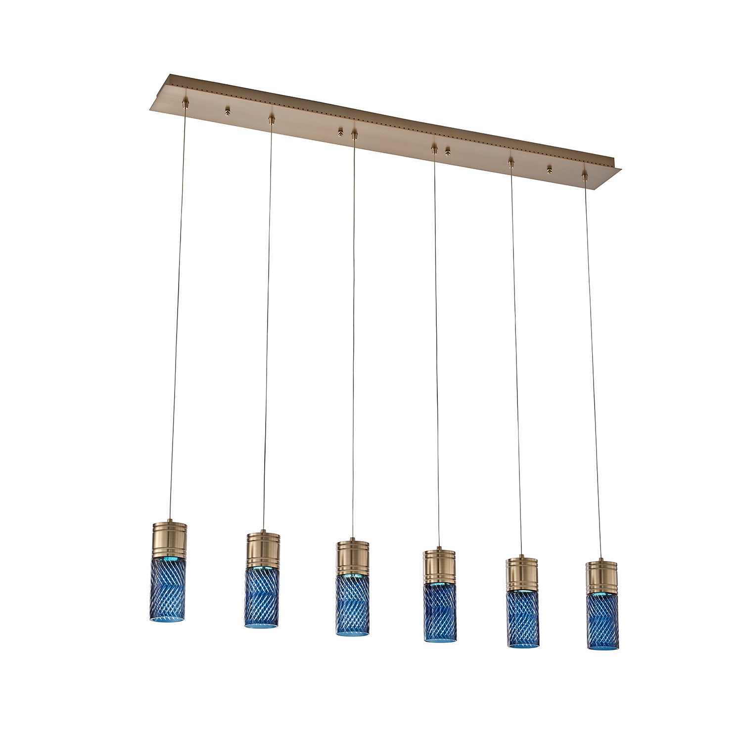 Kalco - 524961WB - LED linéaire Suspension - Kiriko - Cuivres d'hiver