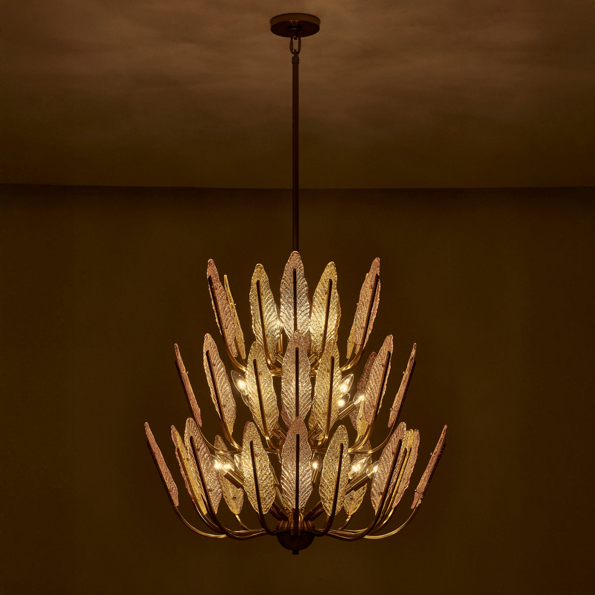 Kalco - 526555BCG - 22 Lumières Suspendu - Autumna - Or champagne brossé