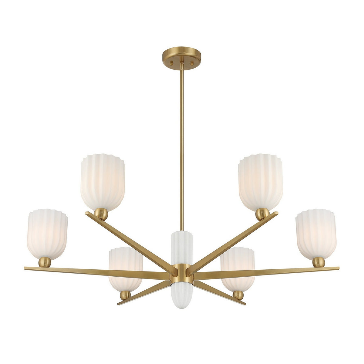 Savoy House - 1-1125-6-322 - Six Lumières Suspendu - Collier - Laiton chaud