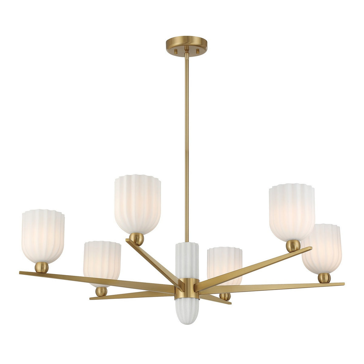 Savoy House - 1-1125-6-322 - Six Lumières Suspendu - Collier - Laiton chaud