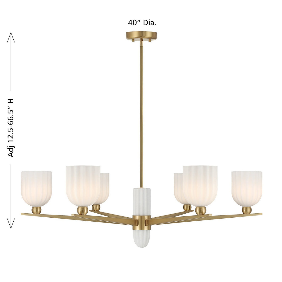 Savoy House - 1-1125-6-322 - Six Lumières Suspendu - Collier - Laiton chaud