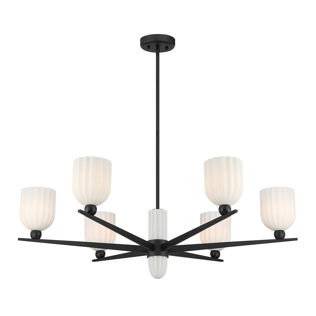 Savoy House - 1-1125-6-89 - Six Lumières Suspendu Collier - Noir mat