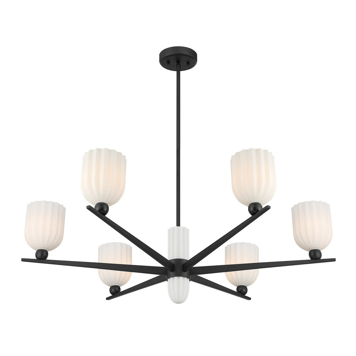 Savoy House - 1-1125-6-89 - Six Lumières Suspendu Collier - Noir mat