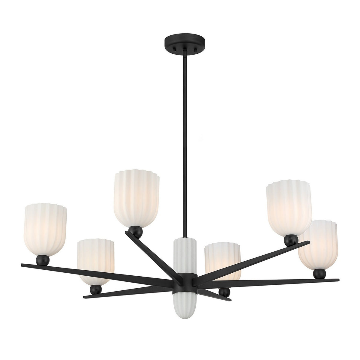 Savoy House - 1-1125-6-89 - Six Lumières Suspendu Collier - Noir mat