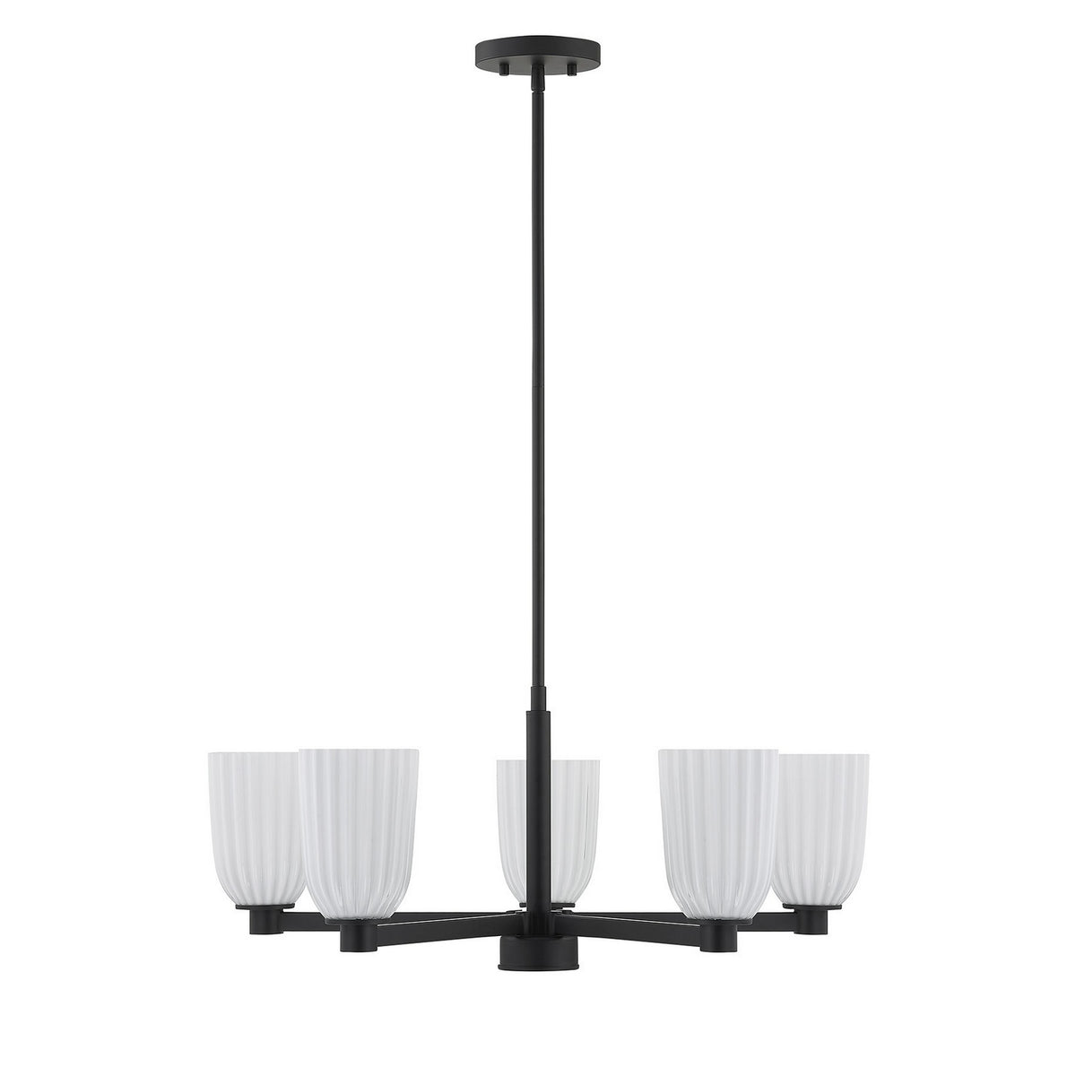 Savoy House - 1-1246-5-89 - Five Light Chandelier - Baldwin - Matte Black