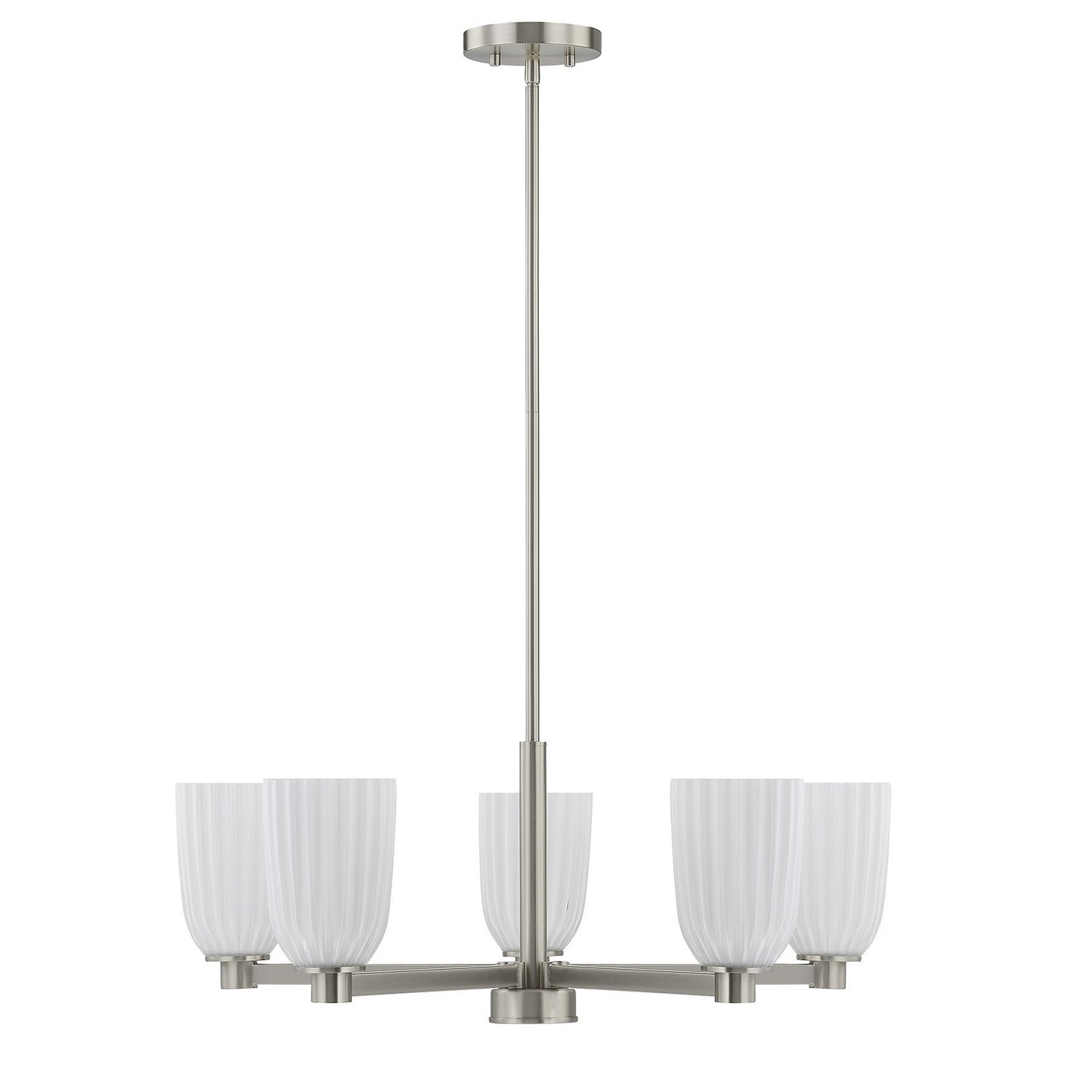 Savoy House - 1-1246-5-SN - Five Light Chandelier - Baldwin - Satin Nickel