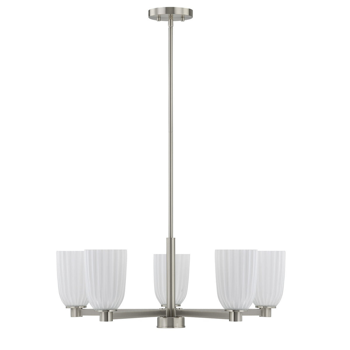 Savoy House - 1-1246-5-SN - Five Light Chandelier - Baldwin - Satin Nickel