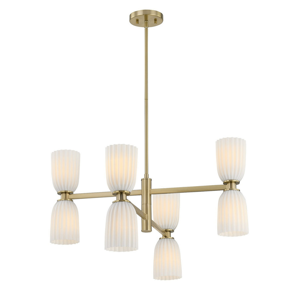 Savoy House - 1-1248-8-127 - Eight Light Chandelier - Baldwin - Noble Brass