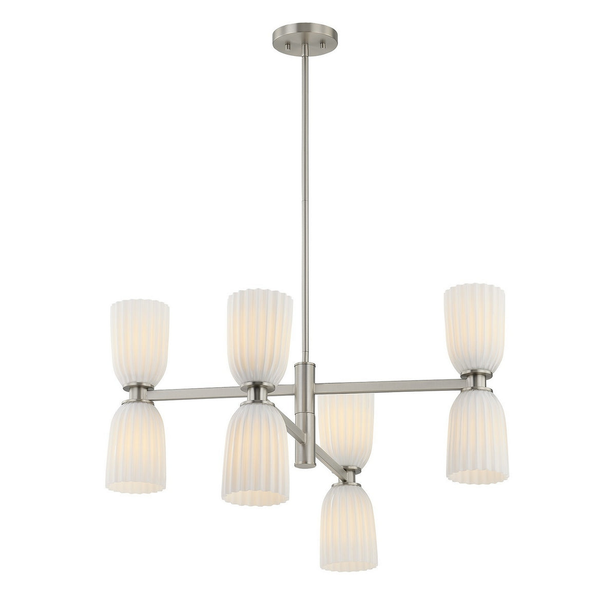 Savoy House - 1-1248-8-SN - Eight Light Chandelier - Baldwin - Satin Nickel