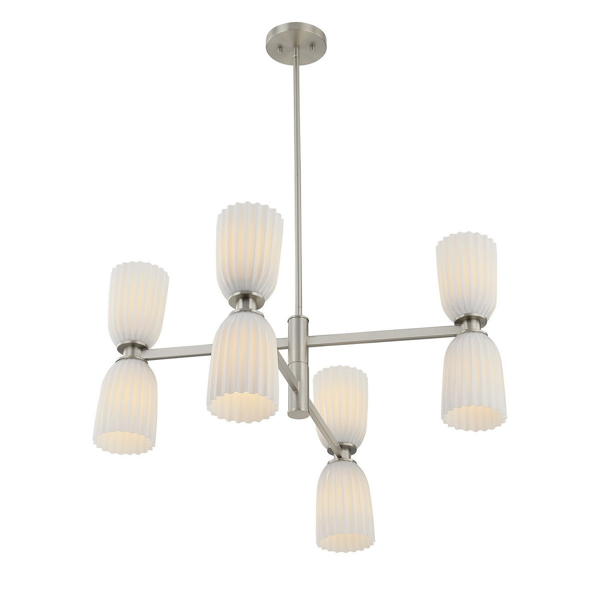 Savoy House - 1-1248-8-SN - Eight Light Chandelier - Baldwin - Satin Nickel