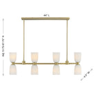 Savoy House - 1-1249-8-127 - Huit lumières linéaires Suspendu - Baldwin - Noble Brass