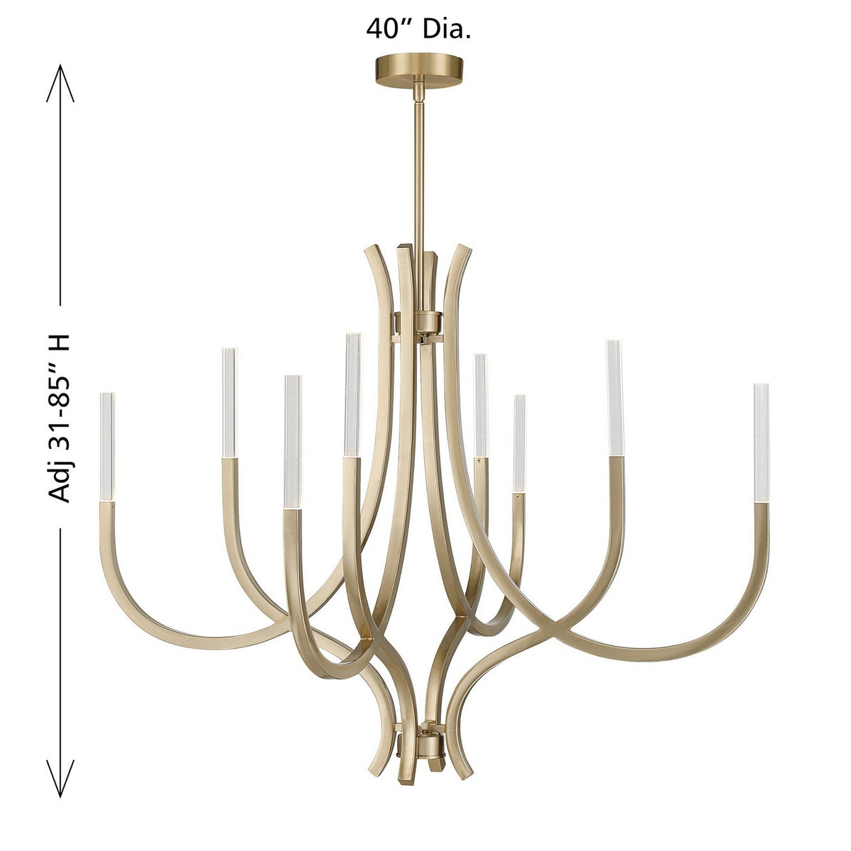 Savoy House - 1-1900-8-127 - LED Chandelier - Bradford - Noble Brass