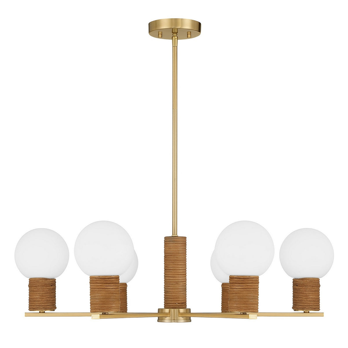 Savoy House - 1-4080-6-322 - Six Light Chandelier - Jarrell - Warm Brass