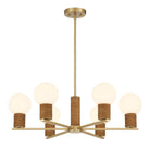 Savoy House - 1-4080-6-322 - Six Lumières Suspendu - Jarrell - Cuivres chaleureux