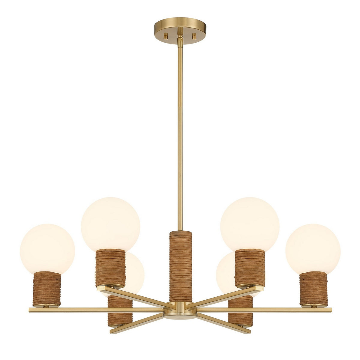 Savoy House - 1-4080-6-322 - Six Light Chandelier - Jarrell - Warm Brass