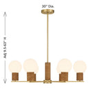 Savoy House - 1-4080-6-322 - Six Lumières Suspendu - Jarrell - Cuivres chaleureux