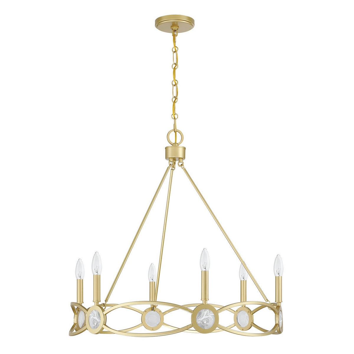 Savoy House - 1-4101-6-328 - Six Lumières Suspendu - Minette - Or filé