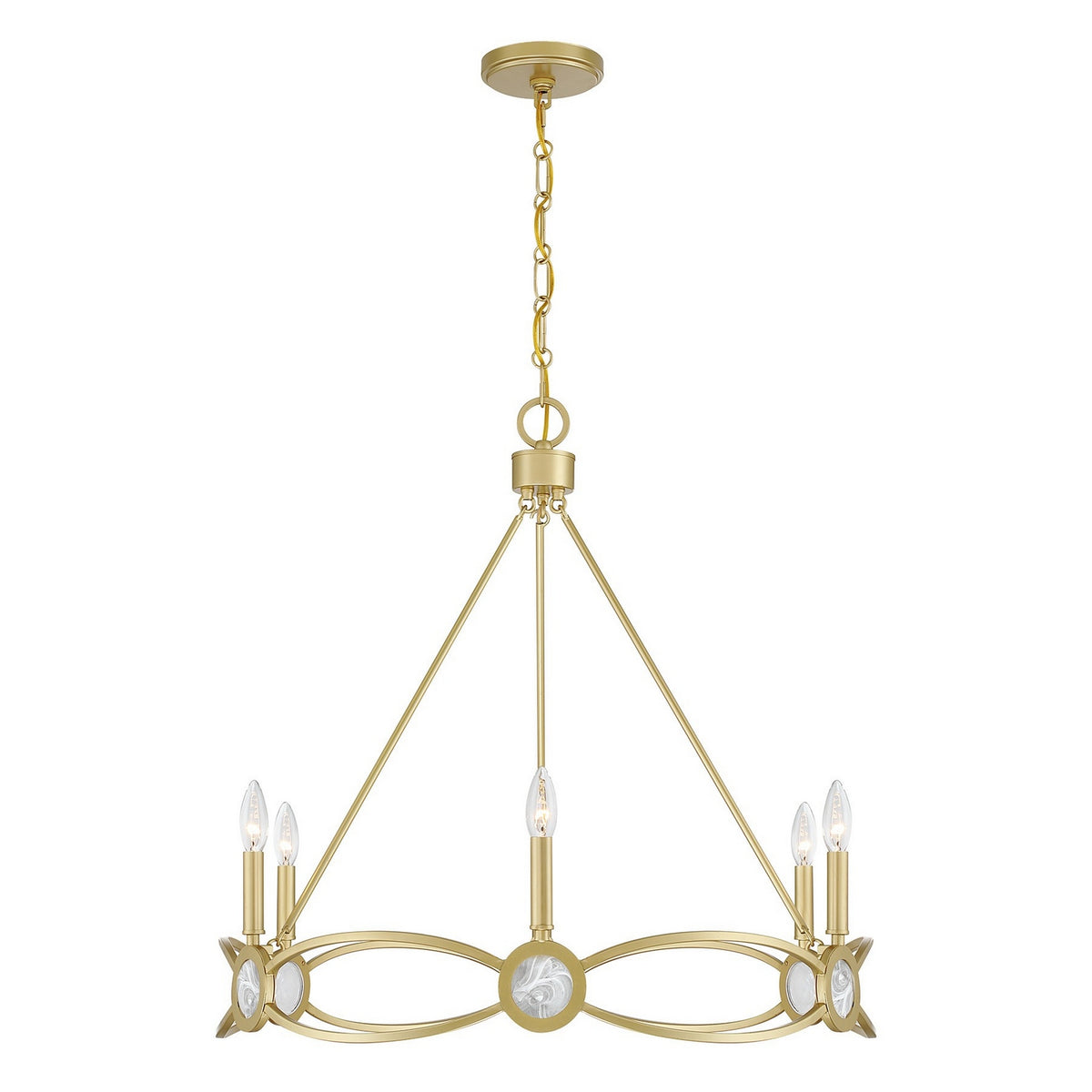 Savoy House - 1-4101-6-328 - Six Lumières Suspendu - Minette - Or filé