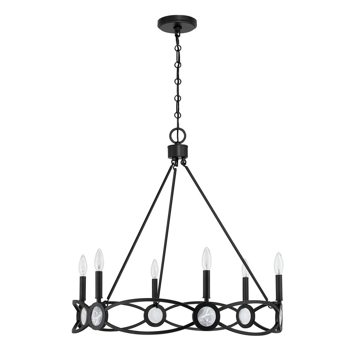 Savoy House - 1-4101-6-89 - Six Lumières Suspendu - Minette - Noir mat