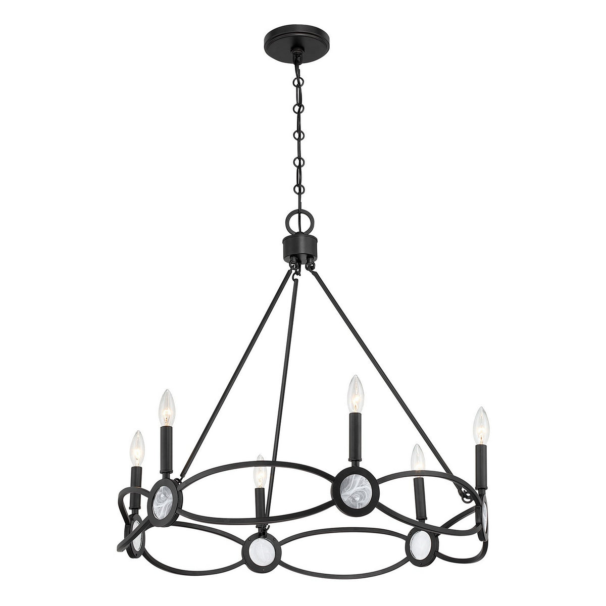 Savoy House - 1-4101-6-89 - Six Lumières Suspendu - Minette - Noir mat