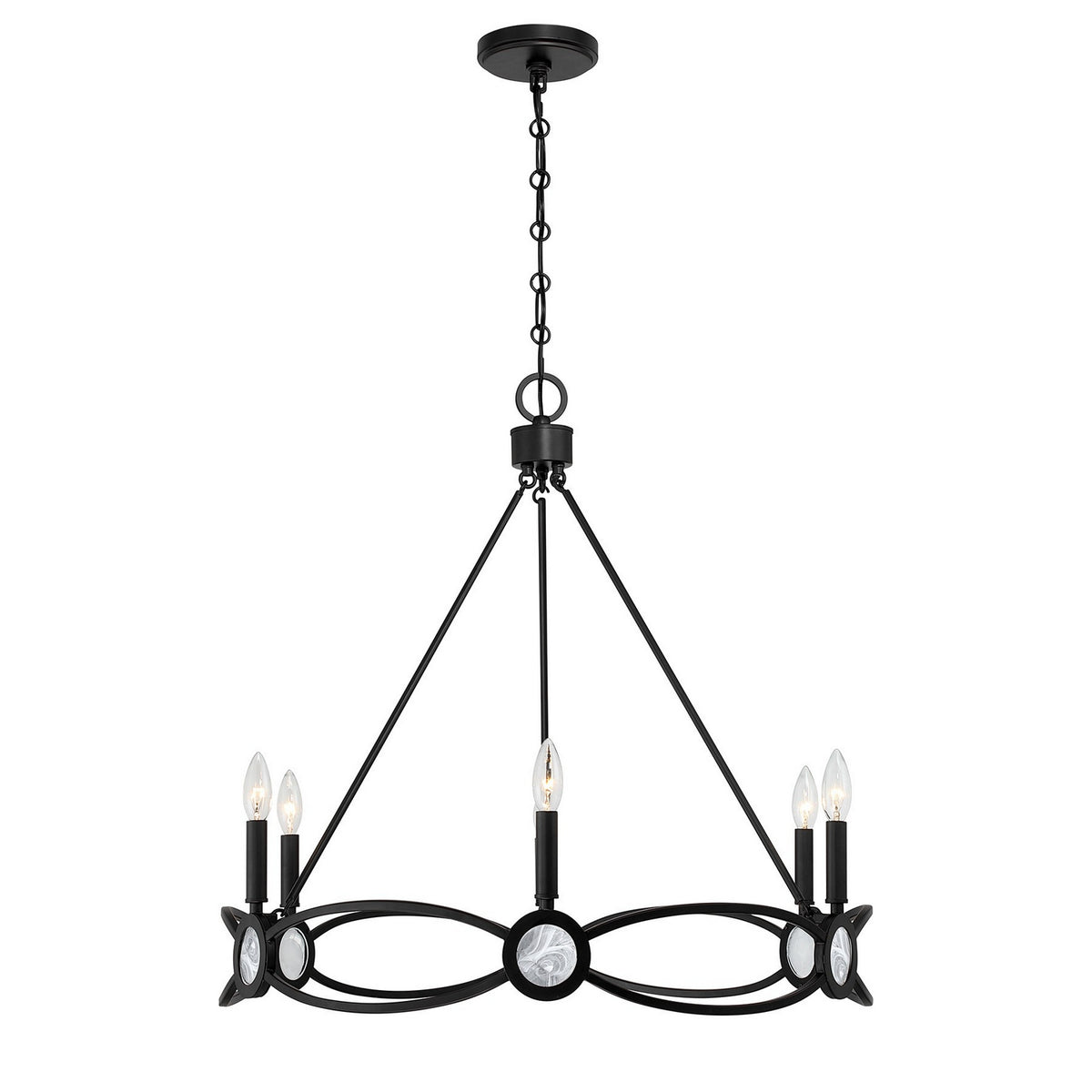 Savoy House - 1-4101-6-89 - Six Lumières Suspendu - Minette - Noir mat