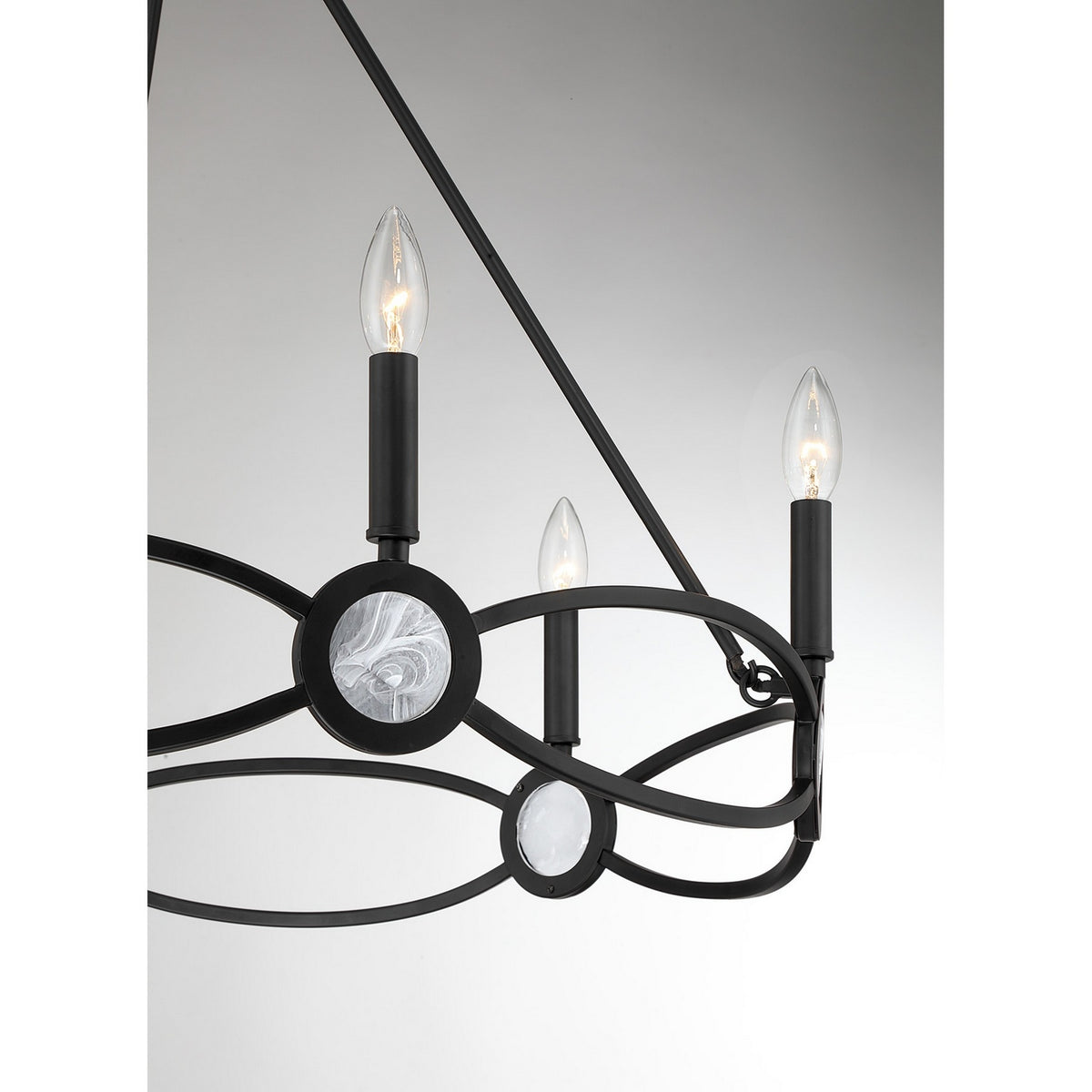 Savoy House - 1-4101-6-89 - Six Lumières Suspendu - Minette - Noir mat
