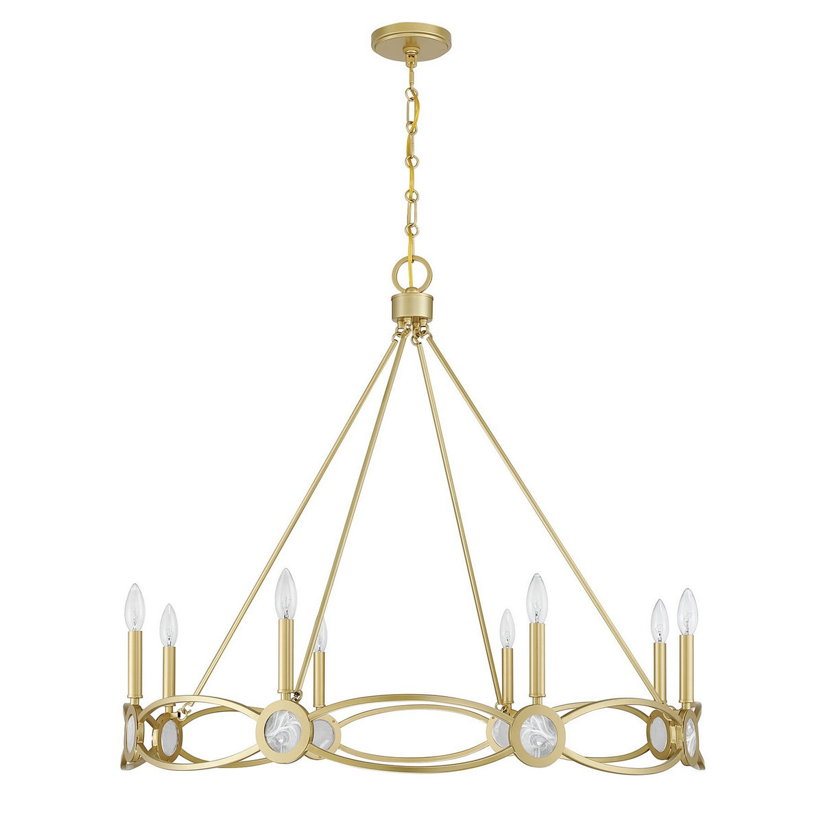 Savoy House - 1-4102-8-328 - Huit Lumières Suspendu - Minette - Or filé