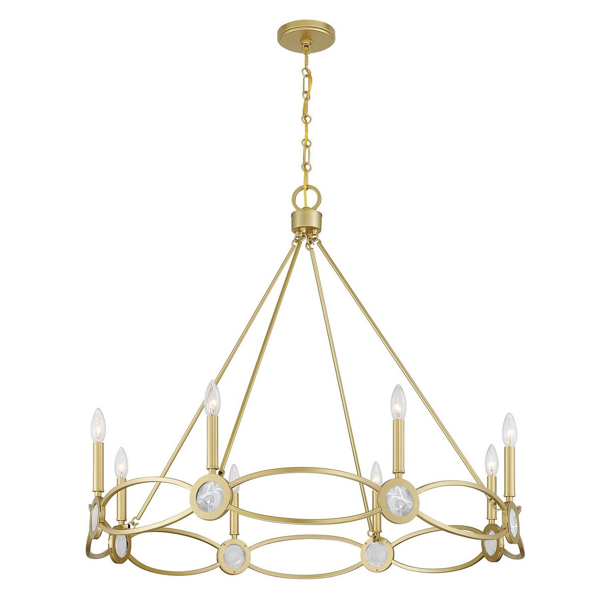 Savoy House - 1-4102-8-328 - Huit Lumières Suspendu - Minette - Or filé