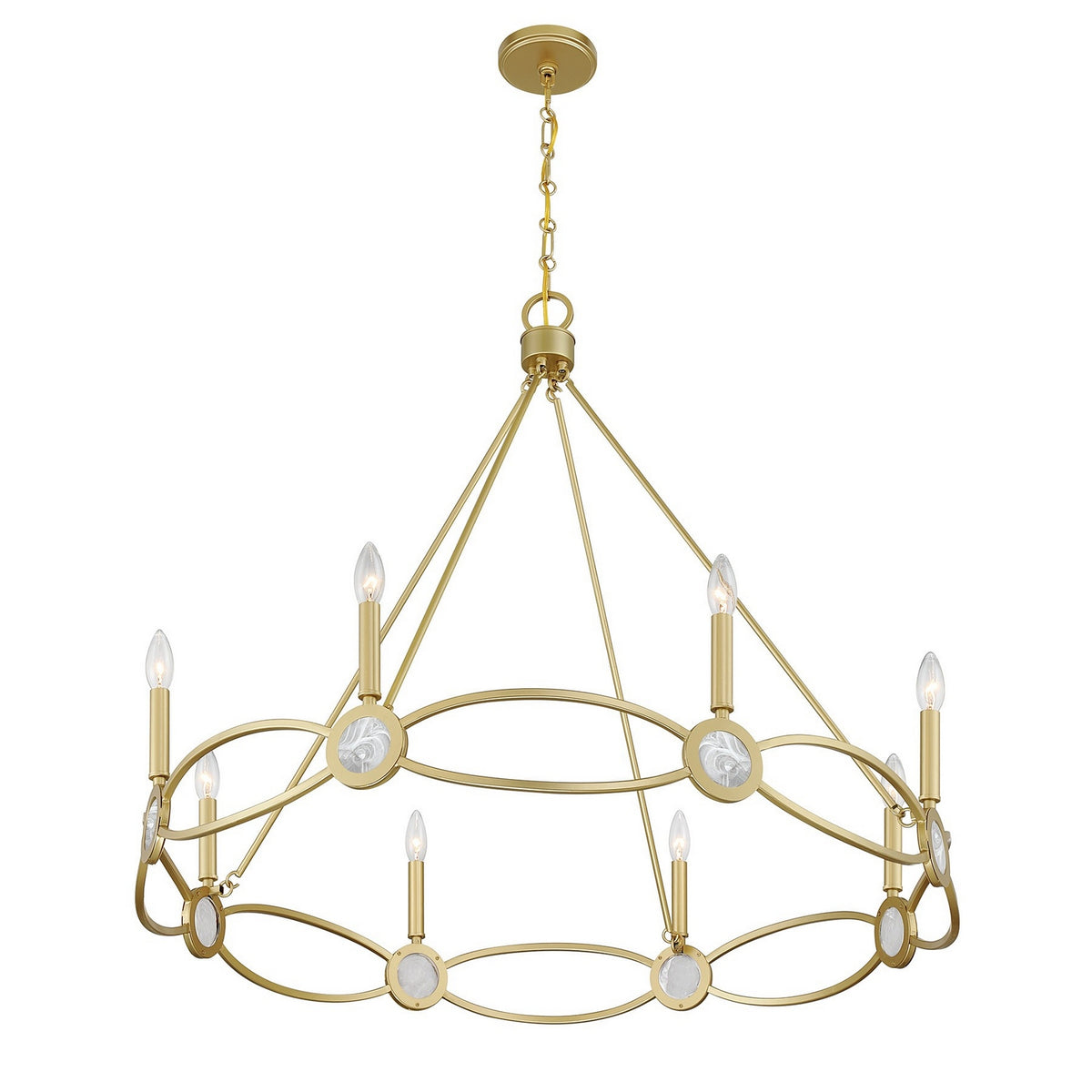 Savoy House - 1-4102-8-328 - Huit Lumières Suspendu - Minette - Or filé