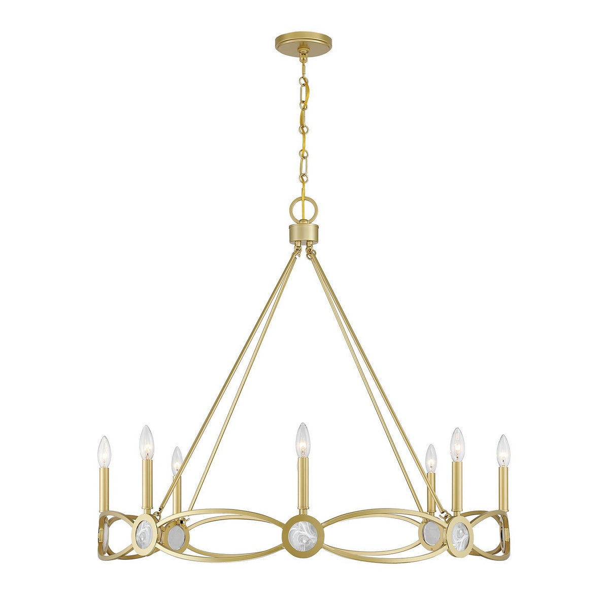Savoy House - 1-4102-8-328 - Huit Lumières Suspendu - Minette - Or filé