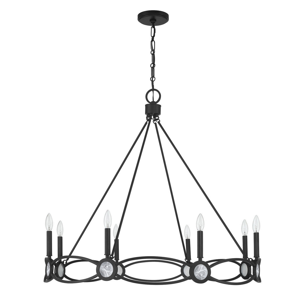 Savoy House - 1-4102-8-89 - Huit Lumières Suspendu - Minette - Noir mat