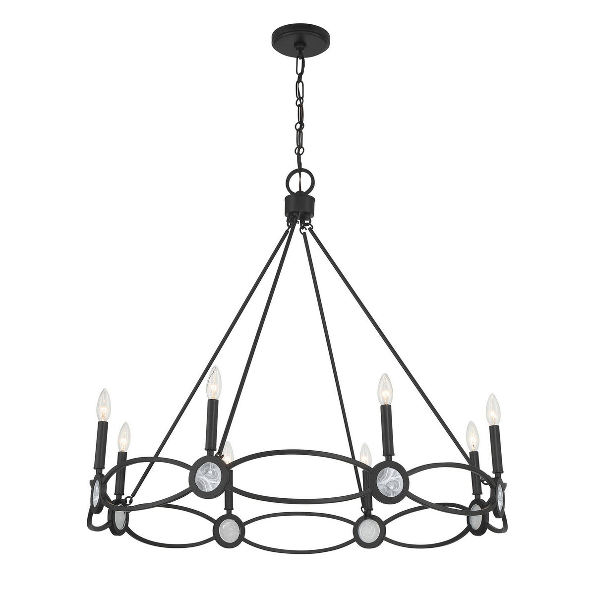 Savoy House - 1-4102-8-89 - Huit Lumières Suspendu - Minette - Noir mat