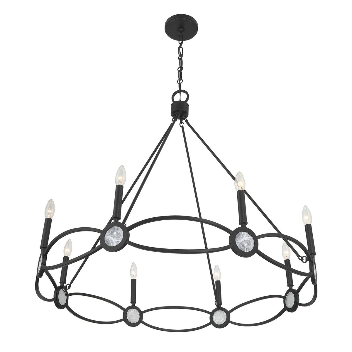 Savoy House - 1-4102-8-89 - Huit Lumières Suspendu - Minette - Noir mat