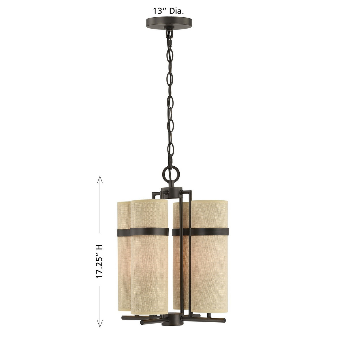 Savoy House - 1-4561-4-15 - Quatre Lumières Suspendu - Weston - Bronze méditerranéen