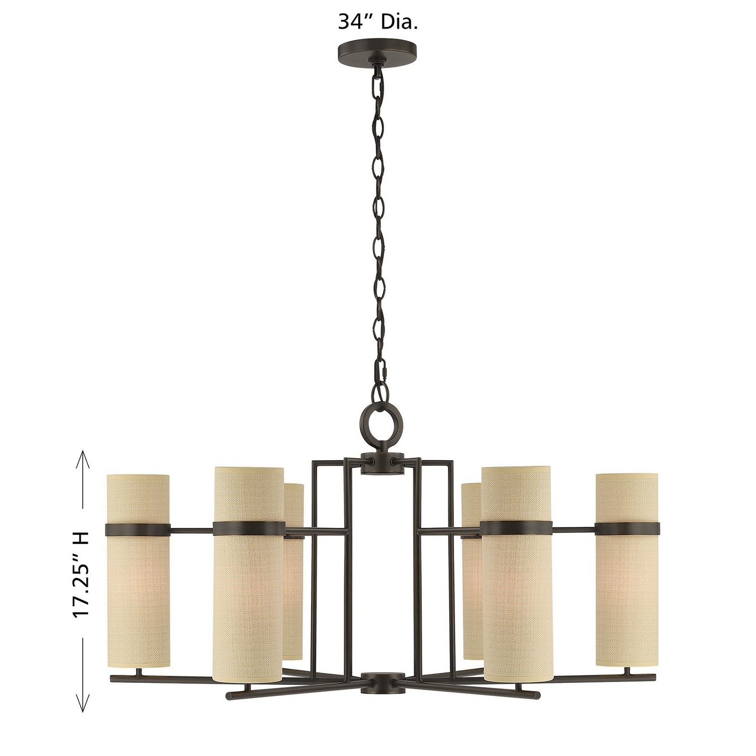 Savoy House - 1-4562-6-15 - Six Lumières Suspendu - Weston - Bronze méditerranéen
