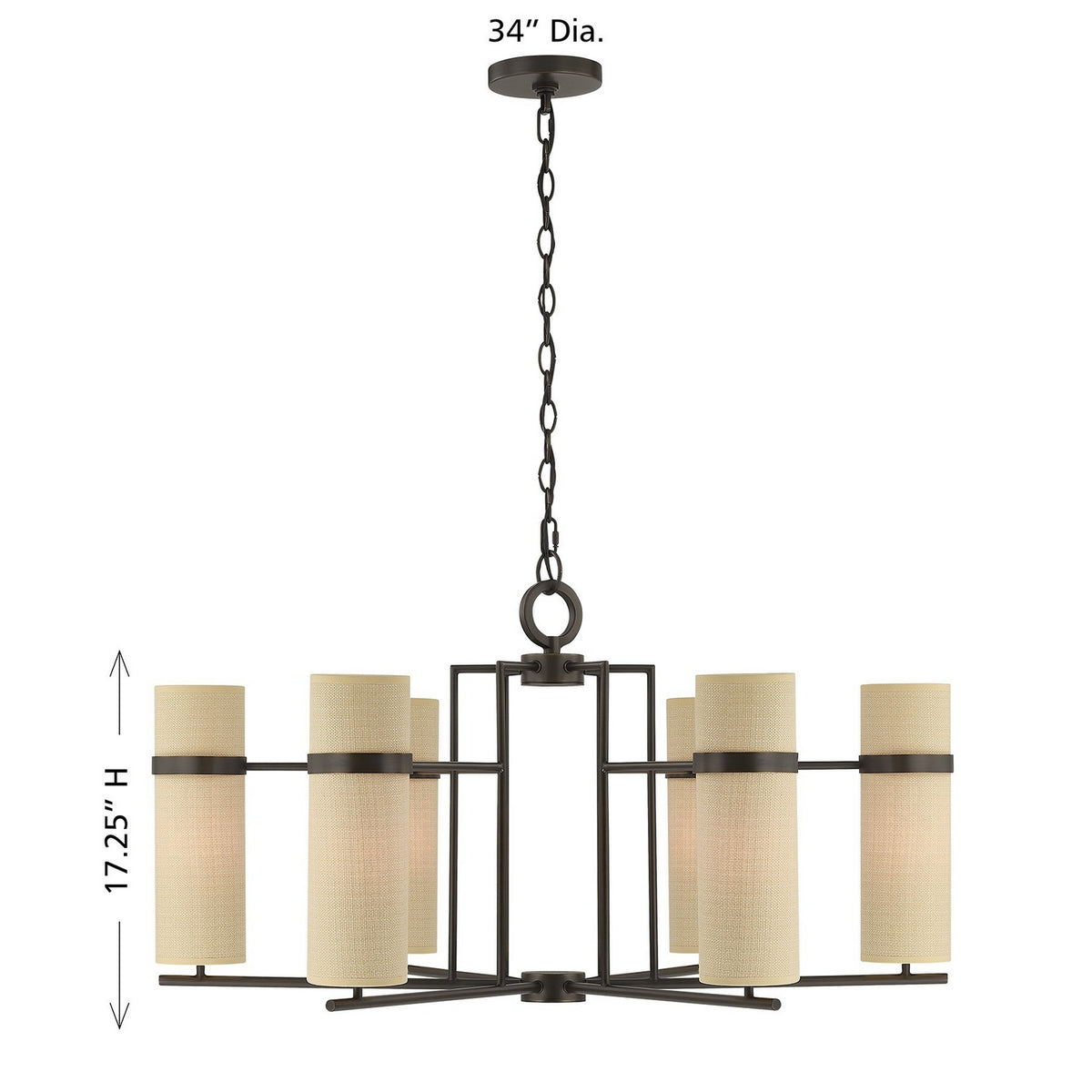 Savoy House - 1-4562-6-15 - Six Lumières Suspendu - Weston - Bronze méditerranéen
