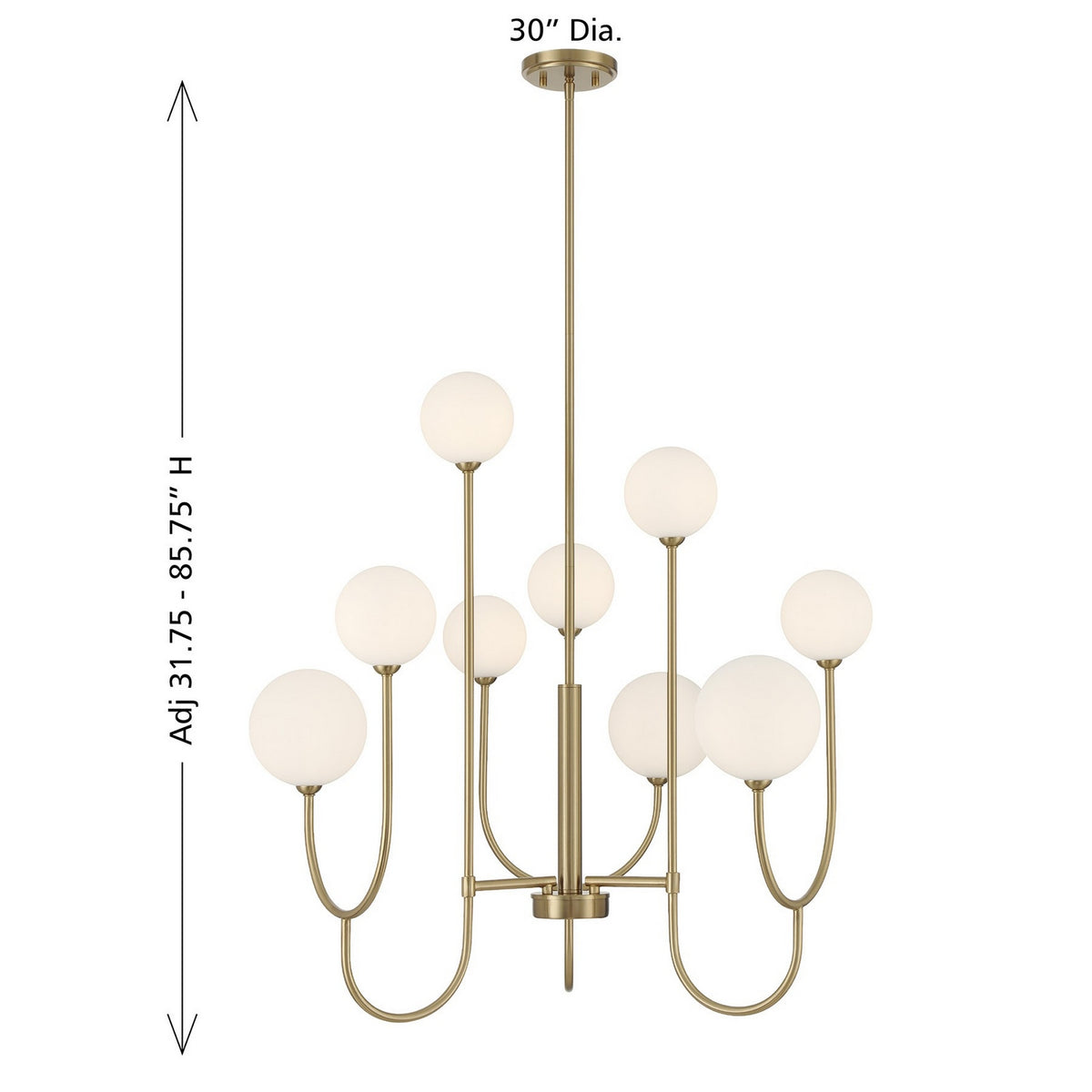 Savoy House - 1-5980-9-127 - Neuf Lumières Suspendu - Chester - Noble Brass