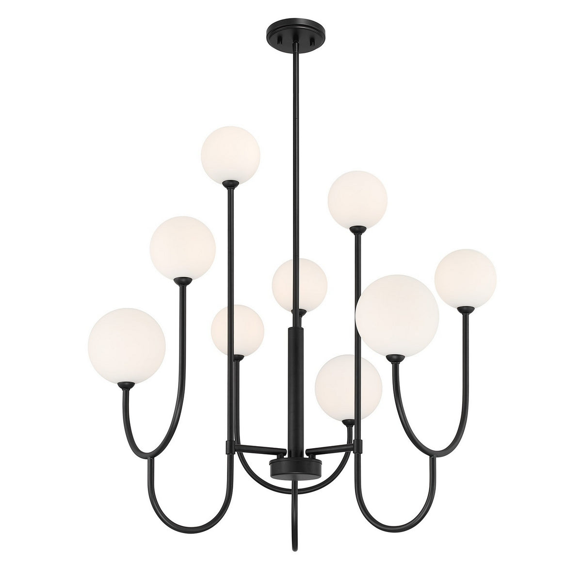 Savoy House - 1-5980-9-89 - Neuf Lumières Suspendu - Chester - Noir mat