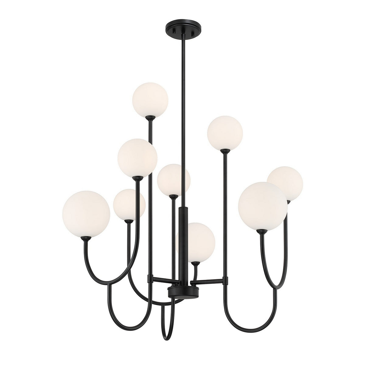 Savoy House - 1-5980-9-89 - Neuf Lumières Suspendu - Chester - Noir mat