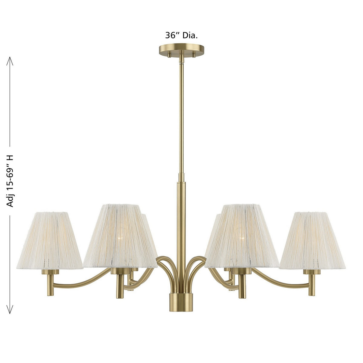 Savoy House - 1-6084-6-127 - Six Lumières Suspendu - Rosa - Noble Brass