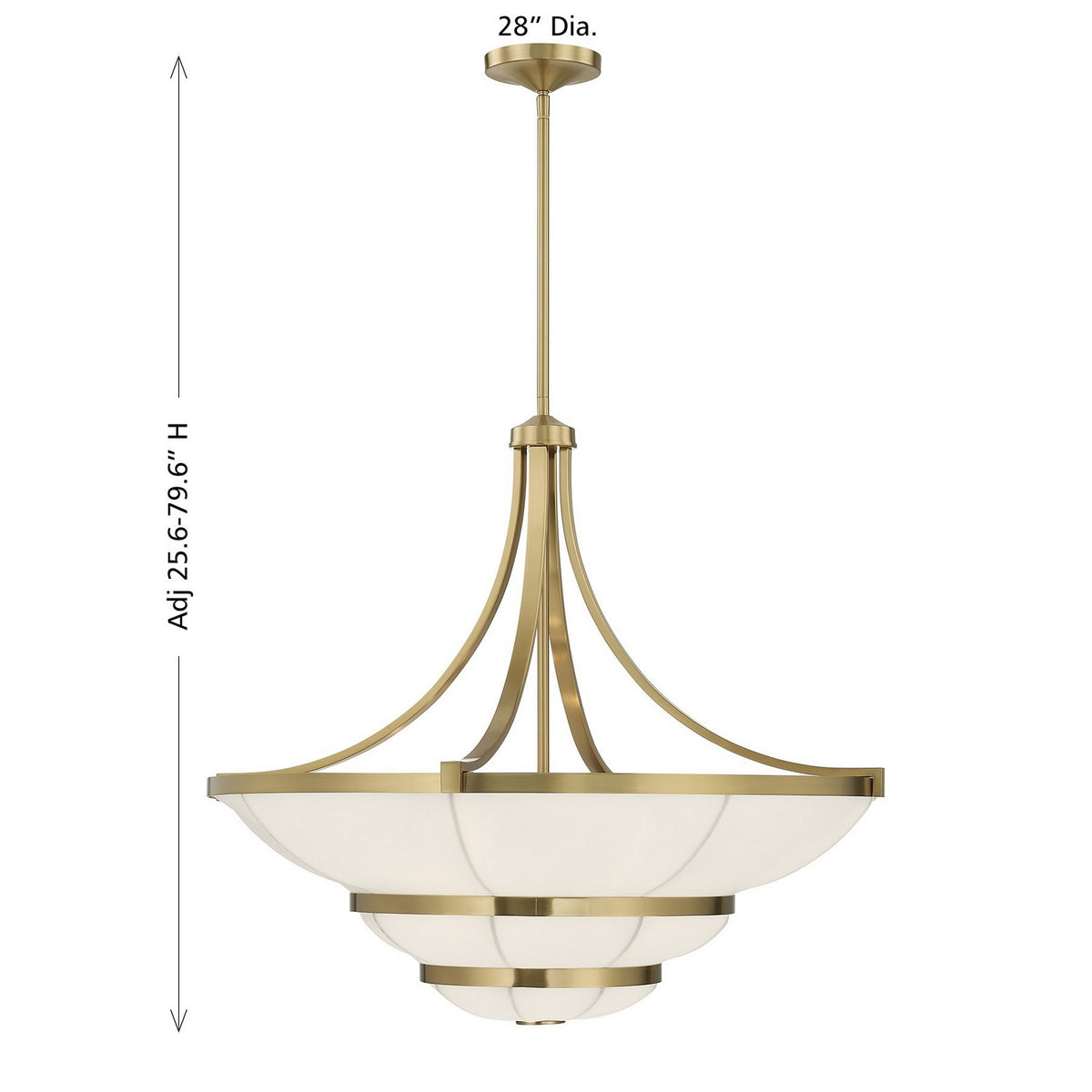 Savoy House - 1-9152-4-322 - Four Light Chandelier - Constantine - Warm Brass